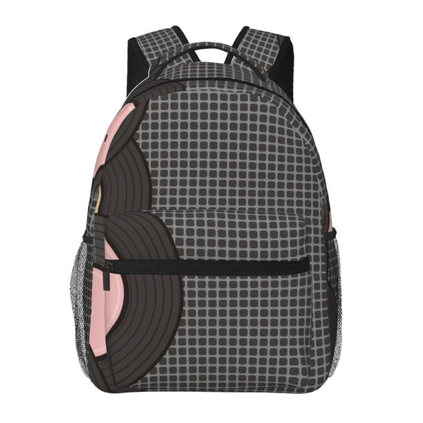 Easygdp Vinyl Records Mochila Ergonómica Versátil para Laptop - Múltiples Bolsillos, Correas Ajustables, Unisex para Escuela, Viajes y Actividades al Aire Libre-One Size