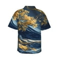 thumbnail image 3 of Daiia Golden Fantasy Landscape Hawaiian Shirt for Men Gentle Cotton Regular Short Sleeve Casual-3X-Large, 3 of 9