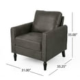 thumbnail image 3 of GDF Studio Marquette Contemporary Microfiber Upholstered Club Chair, Slate and Black, 3 of 4