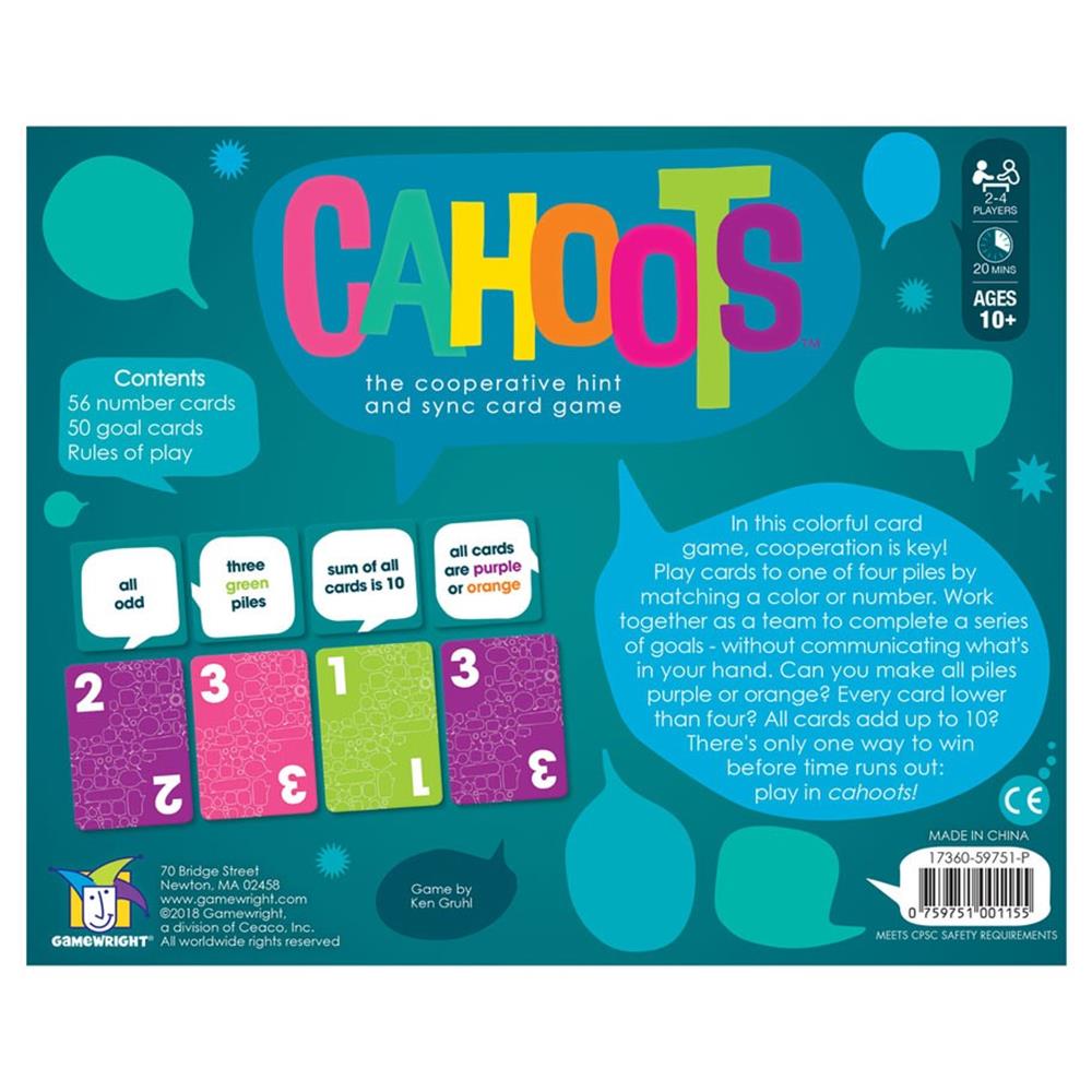 Cahoots - Brainwright - the Cooperative Hint and Sync Card Game - image 2 of 3