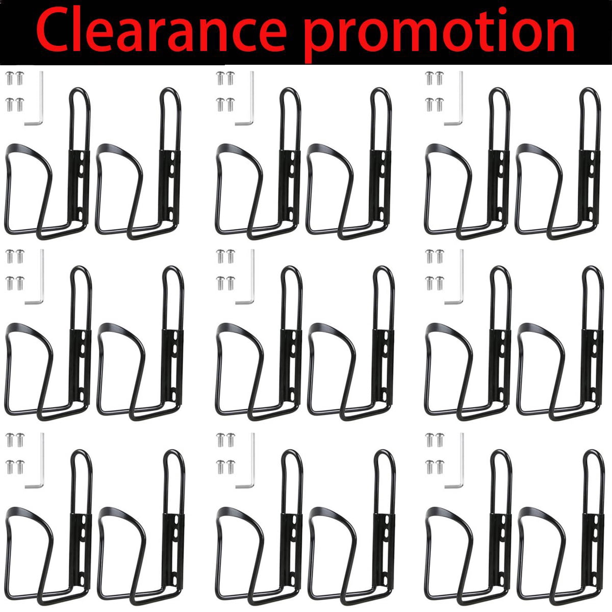 9 Pairs Universal Water Bottle Bike Cage Lightweight Aluminum Alloy Bicycle Water Bottle Cages