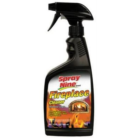 22 OZ Spray Nine Fireplace Cleaner All In One Fireplace Glass and Wood S