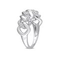 thumbnail image 4 of 1/4 Carat (ctw) Diamond Oval Link Ring Sterling Silver, 4 of 4