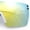 White Gold - Yellow Mirror, variant on Polarized Rimless Oversized Shield Flat Top High Temple Plastic Sport Sunglasses Black Gold - Yellow Mirror