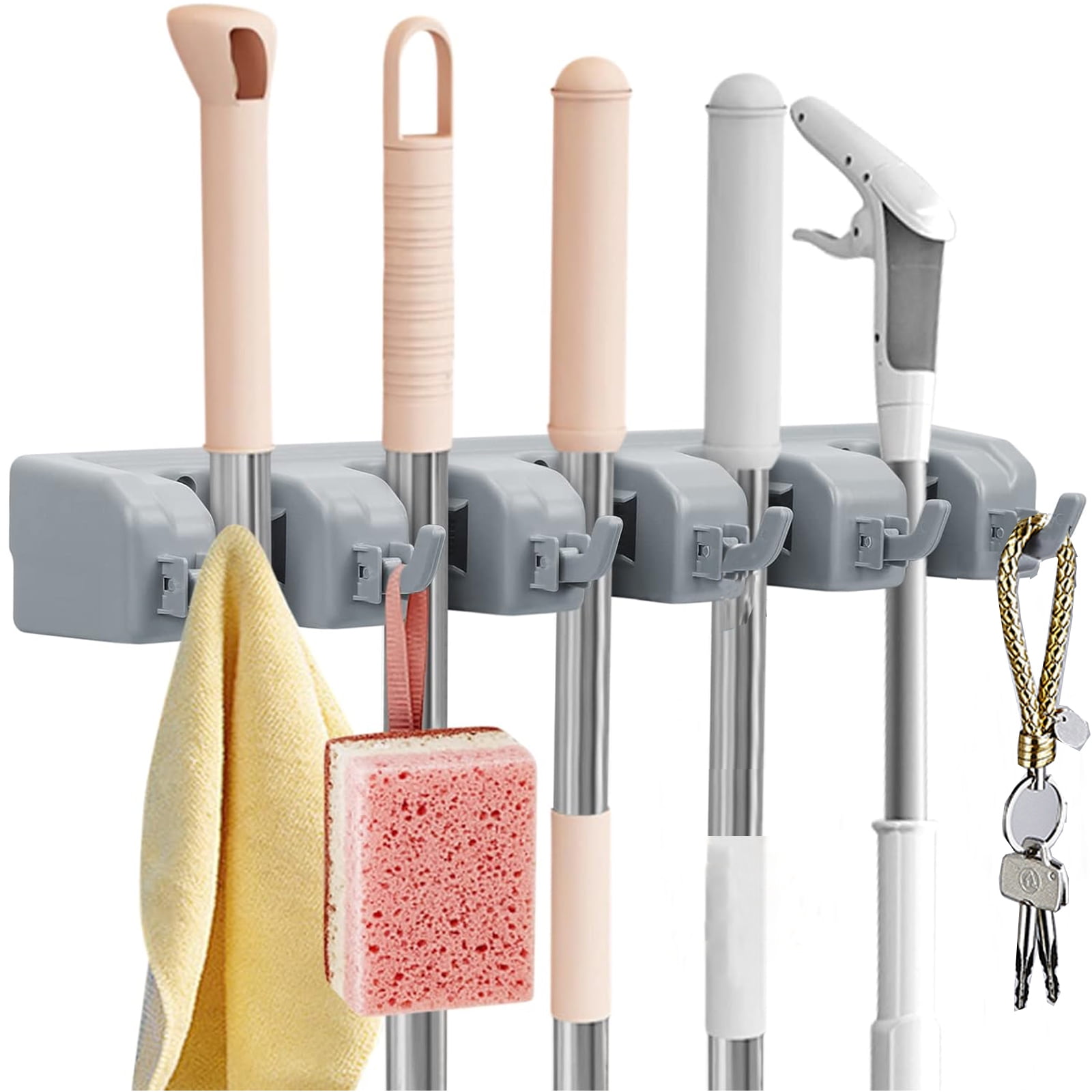 The Clincher Mop and Broom Holder 34 in L White 333 6 WHT2 Walmart