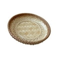 thumbnail image 2 of Bandeja de bambú para servir fruta, Bandeja de postres, cesta de desayuno, bandeja de cena, cesta de mimbre, bandeja de frutas secas para dormitorio, 19 cm x 3 cm, 2 of 9