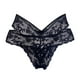 thumbnail image 1 of Gibobby Calzoncillos de encaje para mujer sexys Bragas de mujer Tanga Colores Optiont Lencería Flores huecas Lados Encaje Tanga Bragas(Negro,G), 1 of 4