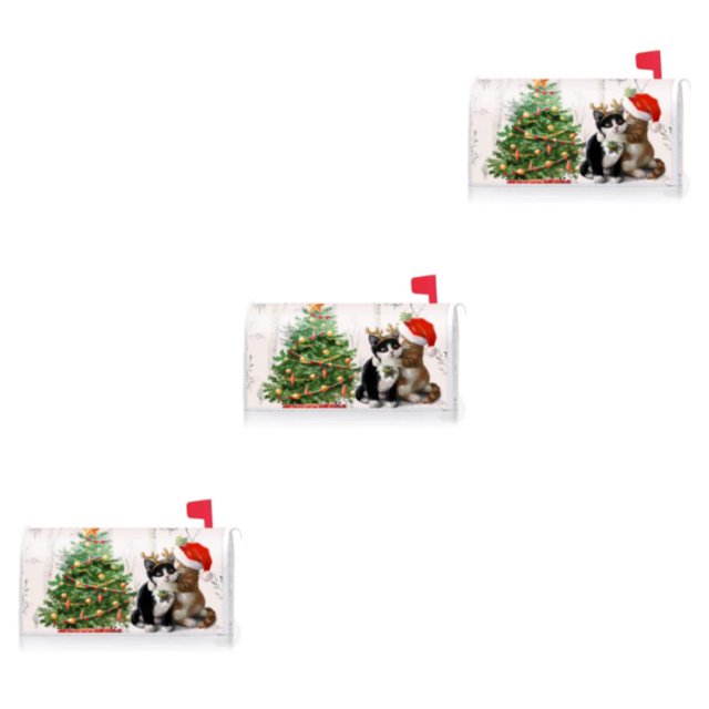 tssuouriy Mailbox Christmas Deer Pattern Sleeve For Festive Touch Bright And Warm YTYH2309055 3Set