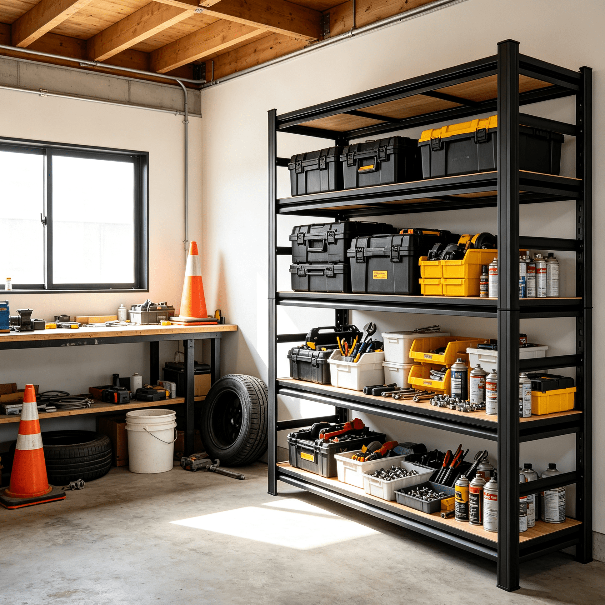 5-Tier Metal Storage Shelving Unit, 2000 LBS Capacity, Adjustable-Height Storage Rack, Ideal for Home, Laundry Room, Office, Warehouse, Kitchen, Supermarket and More
