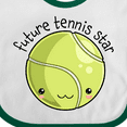 thumbnail image 4 of Inktastic Future Tennis Star- Cute Tennis Ball Boys or Girls Baby Bib, 4 of 4