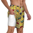 thumbnail image 2 of Balery 90s Audio Tape Mens Swim Trunks Swim Shorts for Men Quick Dry Inseam Beach Shorts with Compression Liner Pocket-Medium, 2 of 9