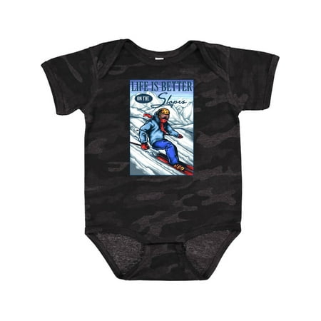 

Inktastic Life is Better in The Slopes Gift Baby Boy or Baby Girl Bodysuit