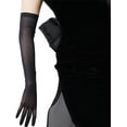 thumbnail image 5 of Jtbuh XLY Tulle Long Gloves Stretchy Lace Nylon Black Semi Sheer TECH Touchscreen 50-52, 5 of 9