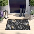 thumbnail image 2 of Dark Pioneer Flower Pattern Flannel Non Slip Door Rugs,Washable Door Mats Indoor,Decorative Door Mats,Dirt-Resistant and Absorbent Doormat for Entrance,Bedroom,Kitchen,Bathroom,23.5x16in(60x40cm), 2 of 5