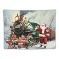 thumbnail image 5 of Pratyus Santa Clause Train Presents Tapestry Wall Hanging - Christmas Dorm Decoration, Soft Short Plush, Multi-Functional Wall Art & Bedspread 40x30inch, 5 of 6
