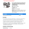 thumbnail image 2 of Front and Rear Brake Pad and Rotor Kit - Compatible with 2016 Mercedes-Benz GLE300d 4Matic, 2 of 2