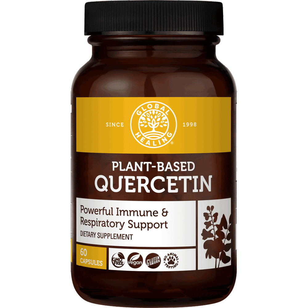 Quercetin PlantBased Supplement by Global Healing® Brand, 60 Capsules