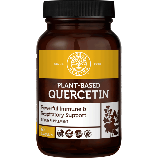 Quercetin PlantBased Supplement by Global Healing® Brand, 60 Capsules