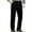 Black, variant on ZQUUVOU Men Solid Color Zipper Button Straight Leg Wide Leg Casual Suit Pants Black