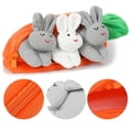thumbnail image 2 of Milue Easter Bunny Purse Bunnies in Carrot Pouch Zip Purse Bunnies in Carrot Purse, 2 of 19