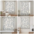 thumbnail image 6 of Navy Blue Leaves Sheer Curtains 96" Long, Vintage Summer Botanical Farmhouse Rustic Light Filering Curtains, Privacy Drapes Simi Floor to Veiling Curtain for Living Room Large Window Treatment, 6 of 9