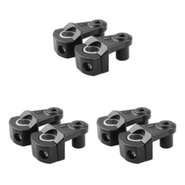 Transemion Motorcycle Handlebar Riser Extensions Mount Adapter Kit for Motorbike black 3Set