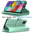 thumbnail image 4 of Galaxy A51 Case, [5G Version] Galaxy A51 Wallet Case,Takfox ID Cash Credit Card Slots Holder Pouch Folio Flip PU Leather Cover Shell Kickstand Detachable Magnetic Hard Case & Lanyard - Mint, 4 of 6