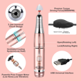 thumbnail image 5 of JUEMEL Portable Electric Nail Drill Kit 35000RPM (Variable Speed,Bits Chuck Lock,Forward & Reverse Rotation, Rose Gold ), 5 of 8