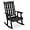 Black, variant on VINGLI Outdoor Rocking Chair, Heavy Duty 600 LBS Wooden Rocking Chair with Comfortable Backrest, Weatherproof Patio Rocker with Ergonomic Design, Solid Fir Wood Rocking Chair for Patio, Garden, White