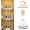 thumbnail image 4 of G9 LED Light Bulb, 6Watt, 600 lumens, 60W Equivalent (3000K), CRI80, Dimmable, CETL (4-Pack), 4 of 8