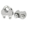 thumbnail image 3 of Uxcell M4 3/16 inch 304 Stainless Steel Saddle Clamps Cable Wire Rope Clips 25Pcs, 3 of 3