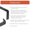 thumbnail image 2 of Wall Shelf Brackets Heavy Duty Support 7 inch by 4 inch Hand Forged Wrought Iron for Open Shelves in Hallways, Kitchens, Closets & Garages - The Barn House Series, 2 of 3