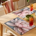 thumbnail image 4 of Spring Floral Placemats Set of 1, Vintage Plant Watercolor Pink Flower Botanical Non-Slip Place Mats Washable Table Mats for Kitchen Dining Table Decorations Indoor/Outdoor, 4 of 9