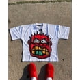 thumbnail image 2 of Camiseta holgada de manga corta con estampado de dibujos animados de estilo hip hop de gran tamaño para hombre y mujer de algodón estilo harajuku 2024, 2 of 5