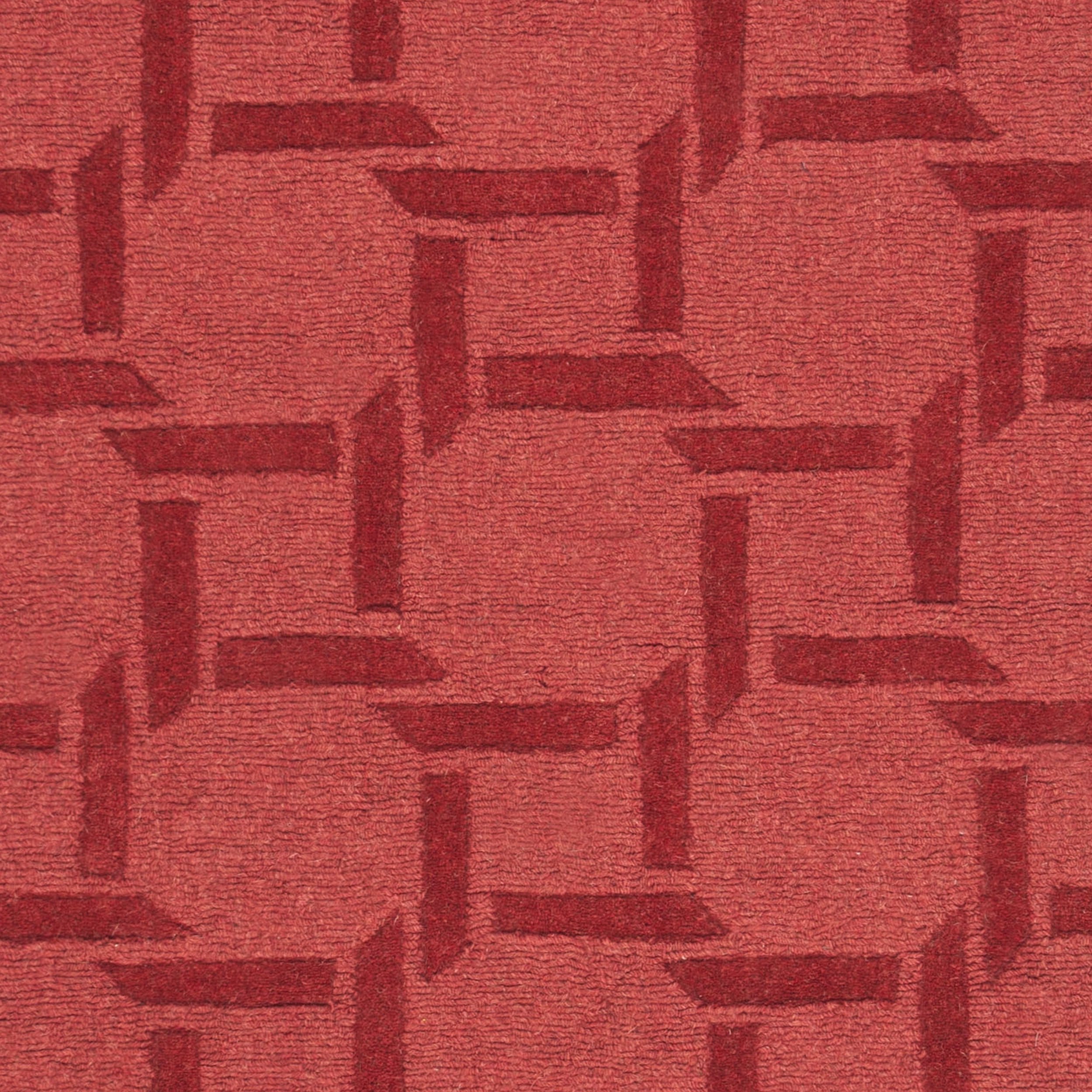 SAFAVIEH Martha Stewart Resort Weave Geometric Wool Area Rug, Sealing Wax, 8' x 10'