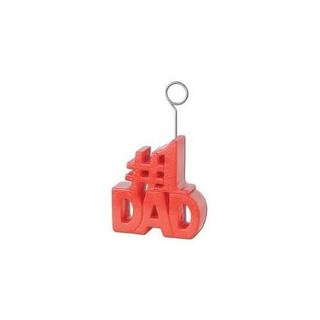 Father Day ""#1 Dad"" Photo/Balloon Holder - 6 oz. Case Pack 6