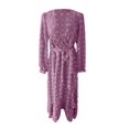 thumbnail image 3 of aDJFDGT Lavender Dresses for Women Women Fashion Boho Maxi Dress V Neck Long Sleeve Flowy Slit Wedding Party Dresses, 3 of 4