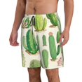 thumbnail image 2 of Logiee Cactus And Succulent Print Mens Swim Trunks Quick Dry Board Shorts,Breathable Hawaii Beach Shorts Swimwear Bathing Suits-Small, 2 of 6