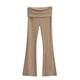 thumbnail image 3 of Pantalones de yoga acampanados de cintura alta para mujer, leggings de fitness casuales de color sólido, cómodos pantalones largos elásticos de corte bota para entrenamiento y uso diario, 3 of 3