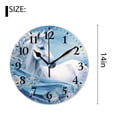 thumbnail image 2 of 14 Inch Wall Clock Battery Operated Silent Clock Decorative for Office, Kitchen, Outdoor, Living Room，Unicorn Walking Crystal Field Starry Night Sky Lovely, 2 of 4