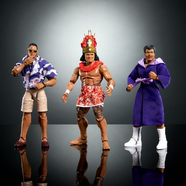 Mattel WWE Elite Maivia Family 3 Pack Figures The Rock New