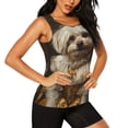 thumbnail image 2 of Junzan Regal Dog In Royal Attire Pattern Workout Tank Tops for Women Sleeveless Running Loose Fit Yoga Tops Active Shirts Gym Exercise-Small, 2 of 7