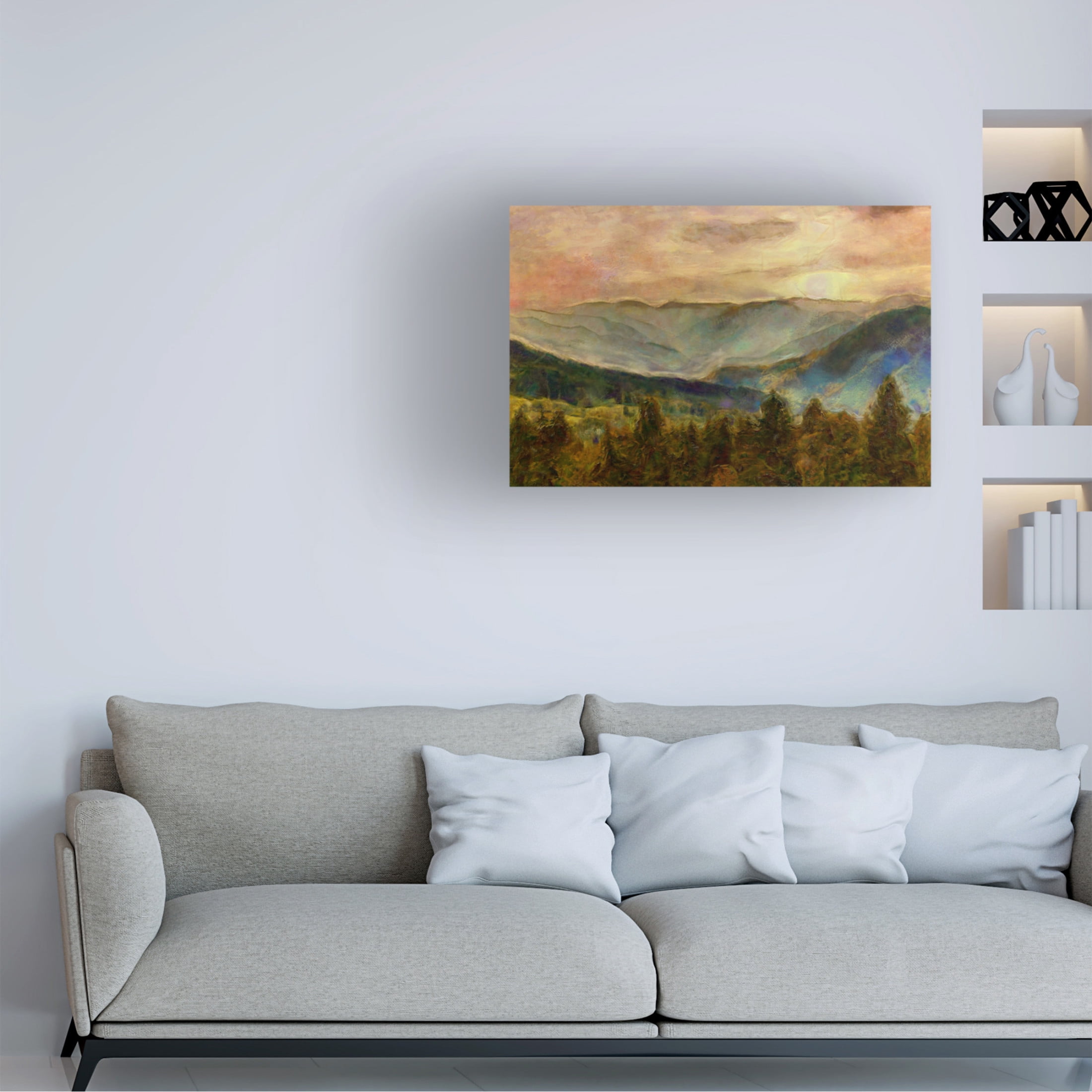 Trademark Fine Art Alonzo Saunders  Into the Valley III Canvas Wall Art
