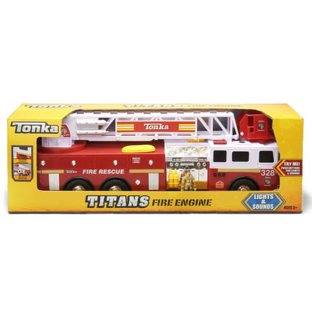 Funrise Toys - Tonka Titan Fire Truck (Fire Red Best Place To Train)
