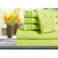 thumbnail image 1 of Mocassi 1800 Series Sheet Set 6 Pieces Deep PocketSplit King Lime, 1 of 3