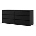 thumbnail image 5 of Tvilum Scottsdale 6 Drawer Double Dresser for Adults, Black Matte, 5 of 17