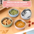 thumbnail image 5 of Vesteel Stainless Steel Kids Bowls with Suction, 3-Piece Suction Plates & Bowls for Toddlers, Removable Silicone Shell & Dishwasher Safe, Blue/Green/Pink, 5 of 8