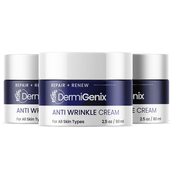 DermiGenix Anti-Wrinkle Cream Advanced Skin Moisturizer for Repair and Renew 90 Day Supply