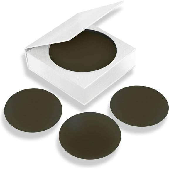 Nipple Covers - 2 Pairs of Reusable Adhesive Invisible Sticky Silicone Bra Nipple Coverage Pasties Breast Petal for Women 2 Pairs 4" Dark Coffee