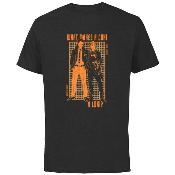 Marvel Loki and Sylvie What Makes A Loki, A Loki? - Short Sleeve Cotton T-Shirt for Adults - Customized-Black